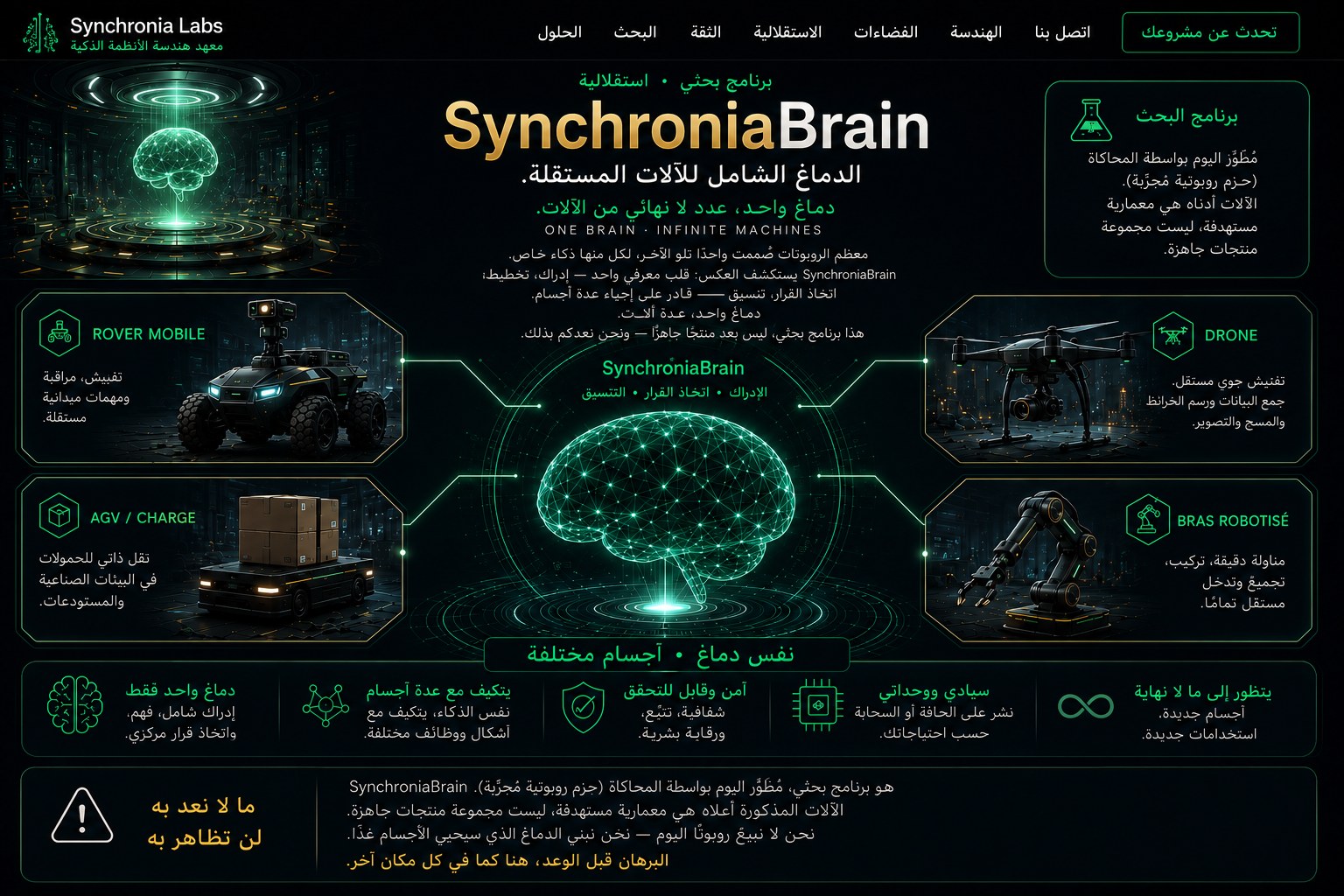 SynchroniaBrain — دماغ واحد، آلات لا حصر لها