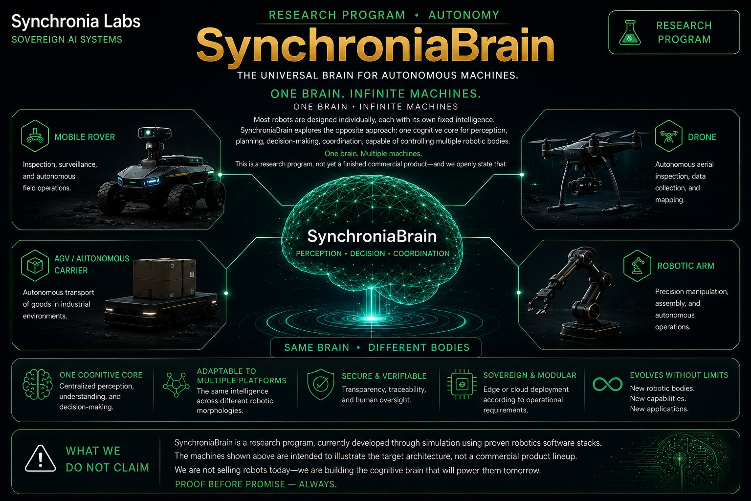 SynchroniaBrain — one brain, infinite machines